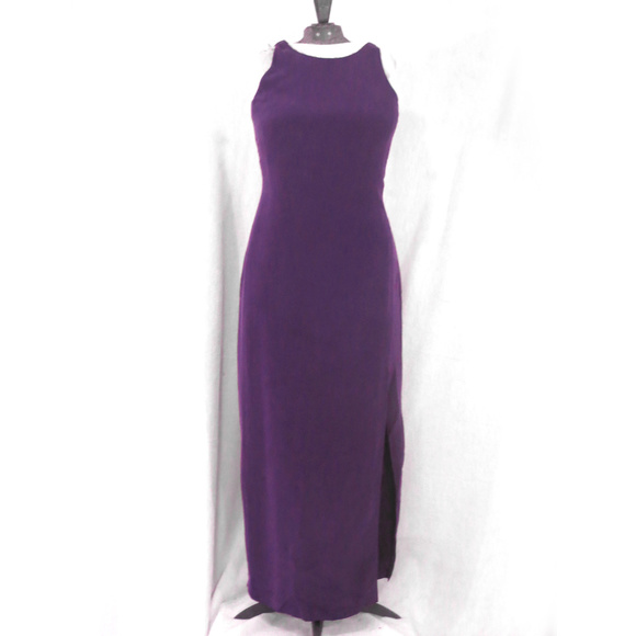 Ann Taylor Sleeveless Purple Silk Sheath Dress s4 - Picture 1 of 5